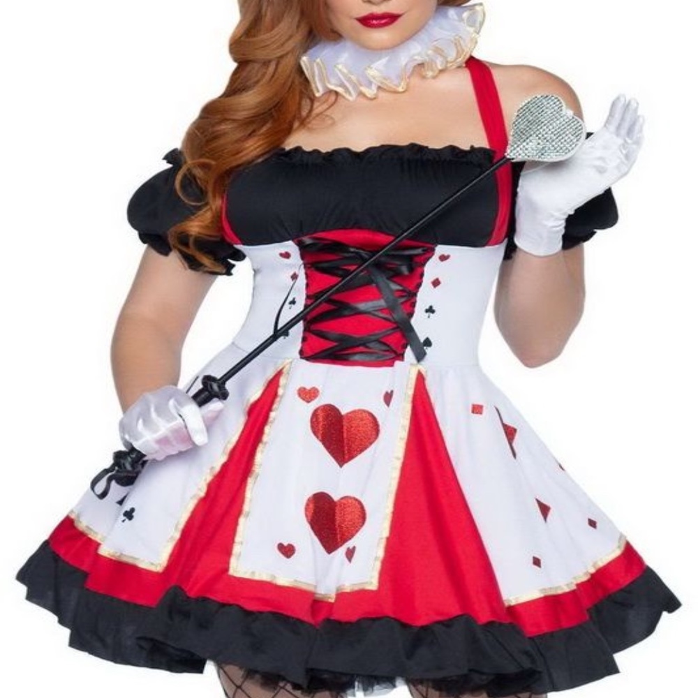 Leg Avenue Women’s Pretty Playing Card Costume -size M - Queen of hearts costume